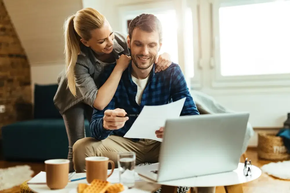 a couple takes out a loan on an apartment