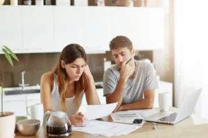 couple looking for an apartment